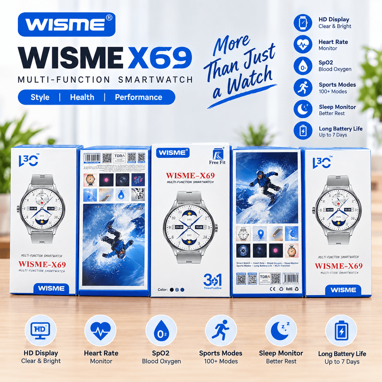 WISME-X69 Multi-Function Smart Watch